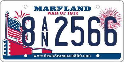 MD license plate 8AN2566
