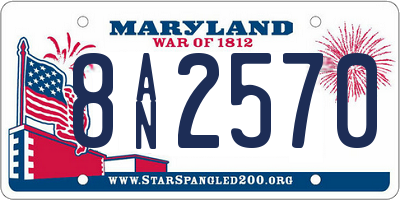 MD license plate 8AN2570