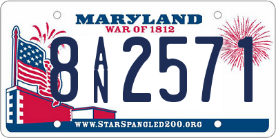 MD license plate 8AN2571
