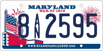 MD license plate 8AN2595