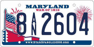 MD license plate 8AN2604