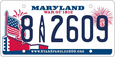 MD license plate 8AN2609