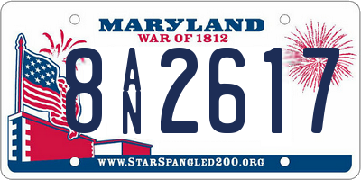 MD license plate 8AN2617