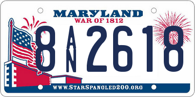 MD license plate 8AN2618