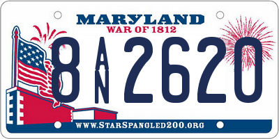 MD license plate 8AN2620