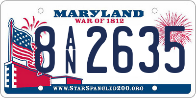MD license plate 8AN2635