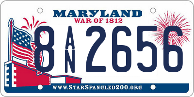 MD license plate 8AN2656