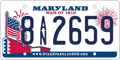 MD license plate 8AN2659