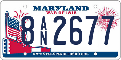 MD license plate 8AN2677