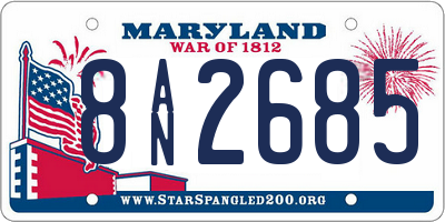 MD license plate 8AN2685