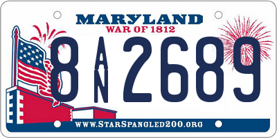 MD license plate 8AN2689