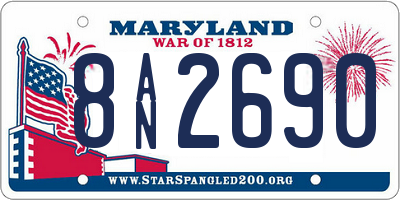 MD license plate 8AN2690