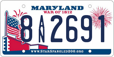 MD license plate 8AN2691