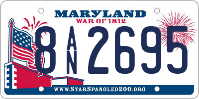 MD license plate 8AN2695