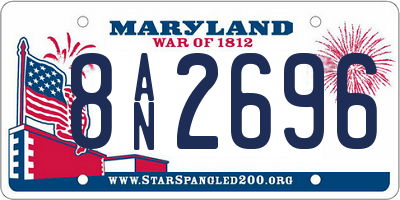 MD license plate 8AN2696