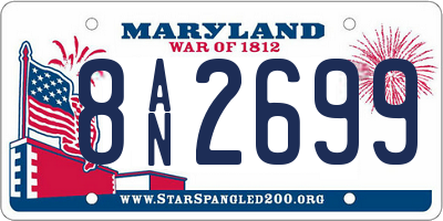 MD license plate 8AN2699