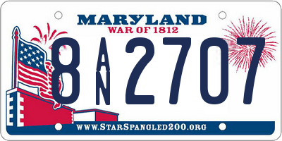 MD license plate 8AN2707