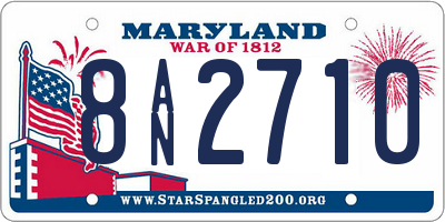 MD license plate 8AN2710