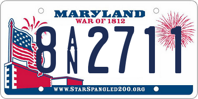 MD license plate 8AN2711