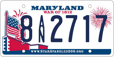 MD license plate 8AN2717