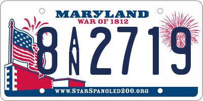 MD license plate 8AN2719