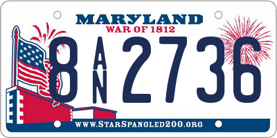 MD license plate 8AN2736