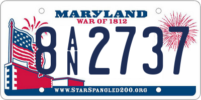 MD license plate 8AN2737