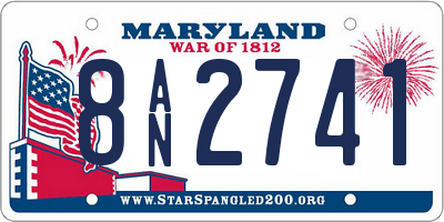 MD license plate 8AN2741