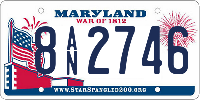 MD license plate 8AN2746