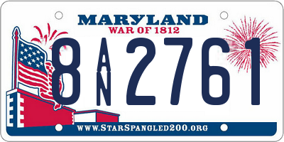 MD license plate 8AN2761