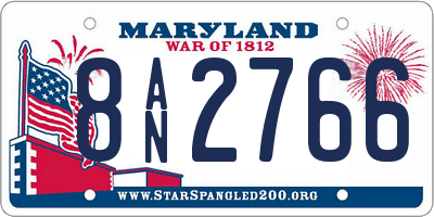 MD license plate 8AN2766