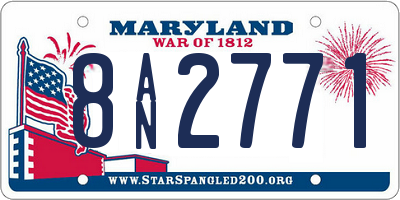 MD license plate 8AN2771