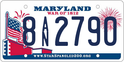 MD license plate 8AN2790