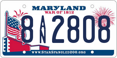MD license plate 8AN2808