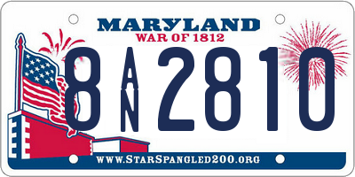 MD license plate 8AN2810