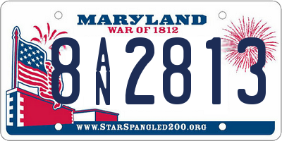 MD license plate 8AN2813