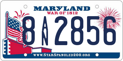MD license plate 8AN2856