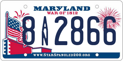 MD license plate 8AN2866