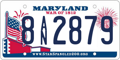 MD license plate 8AN2879