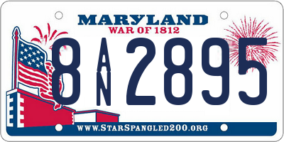 MD license plate 8AN2895