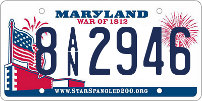 MD license plate 8AN2946