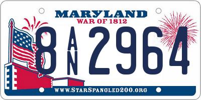 MD license plate 8AN2964