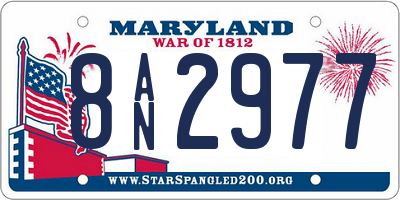 MD license plate 8AN2977