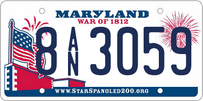 MD license plate 8AN3059