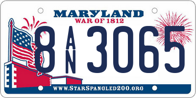 MD license plate 8AN3065