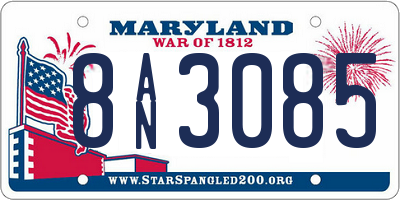 MD license plate 8AN3085