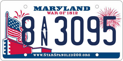 MD license plate 8AN3095