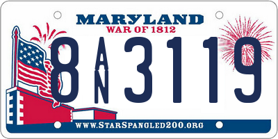 MD license plate 8AN3119