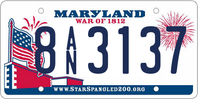 MD license plate 8AN3137