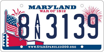 MD license plate 8AN3139